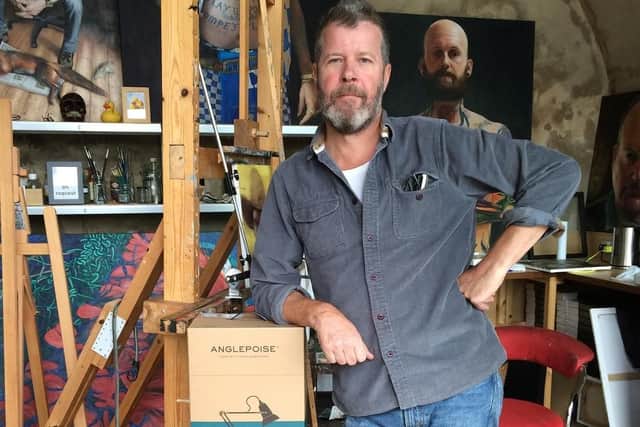 Karl Rudziak in his studio at the Hotwalls