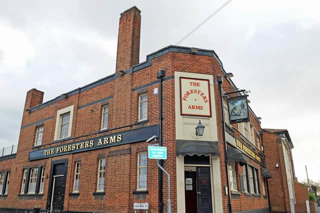 The man fled to safety in the Foresters Arms in Gosport. Picture: Sarah Standing (114261-4405)