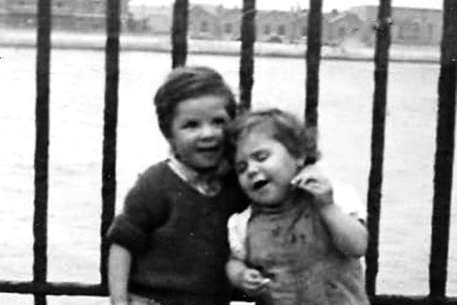 Michael and Colleen Nolan, two children who lived at Point end of Broad Street, Old Portsmouth, in 1948. Picture: Mike Nolan