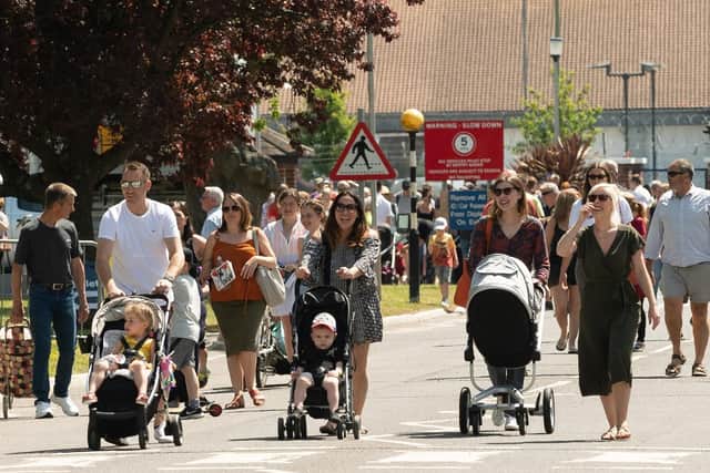 Visitors arriving HMS Collingwood's open day. Picture Credit: Keith Woodland
