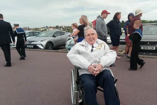 John Clarke, 94, served during the D-Day landings as a crew member on a hospital ship.