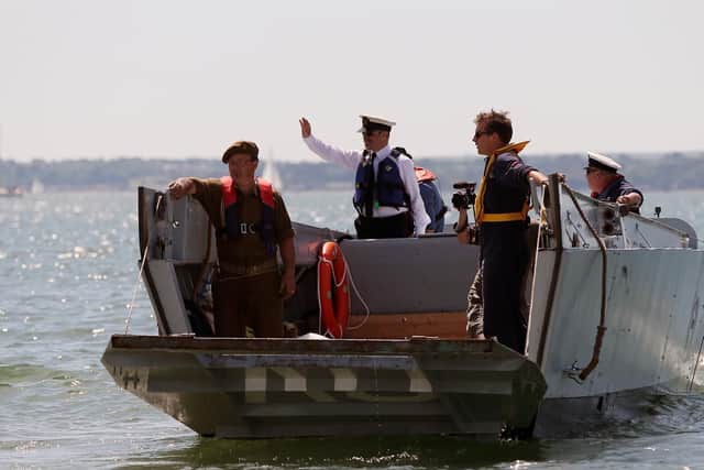 Landing craft re-enactment. 
Picture: Chris Moorhouse