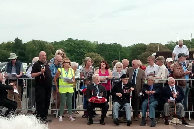 D-Day veterans at the Stokes Bay Memorial Service.