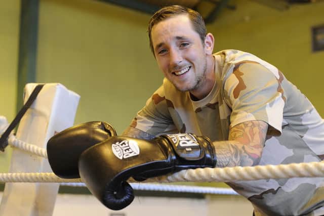 Paulsgrove boxer Daryl Thomson, who is staging a boxing event to raise money for the care of his girlfriend Amber Fountain, who has been left with serious brain damage following a cardiac arrest. Picture: Ian Hargreaves  (010619-4)