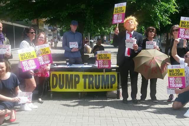 Portsmouth Together Against Trump staged a protest on Saturday, June 1 ahead of D-Day 75