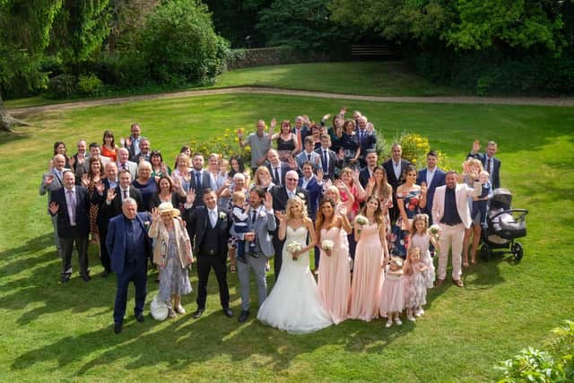 The wedding guests at the Guinelly wedding. Picture: Carla Mortimer Photography