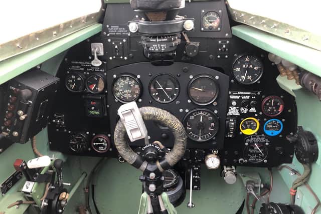 Spitfire on Southsea Common. Take a look inside