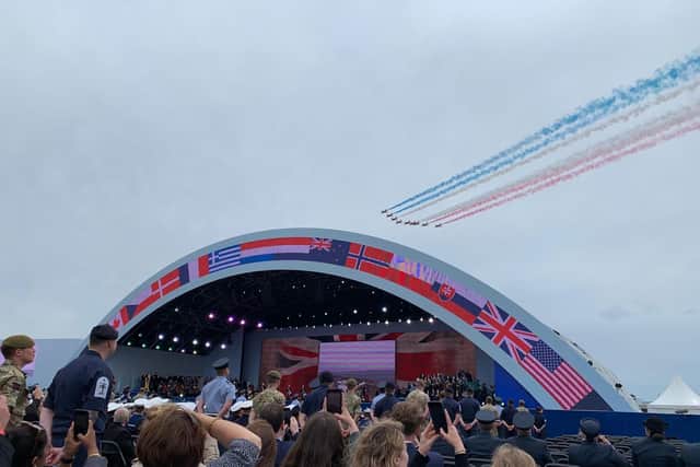 Red Arrows flypast over Southsea Common for D-Day 75