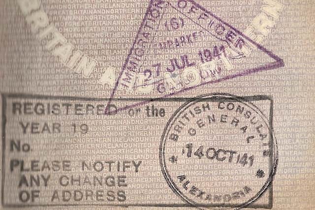 Visas on my fathers passport.