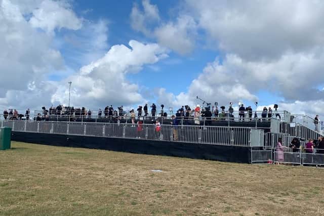 More from behind the wall and inside the ceremony site.