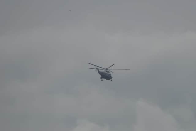 President Trump flies into Portsmouth for D-Day ceremony