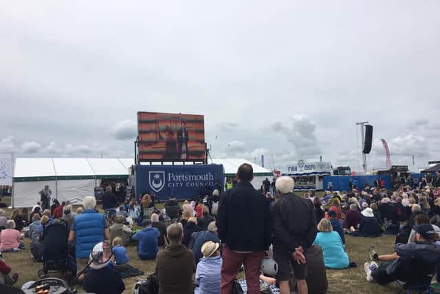 Crowds watch D-Day ceremony on big screen in Southsea