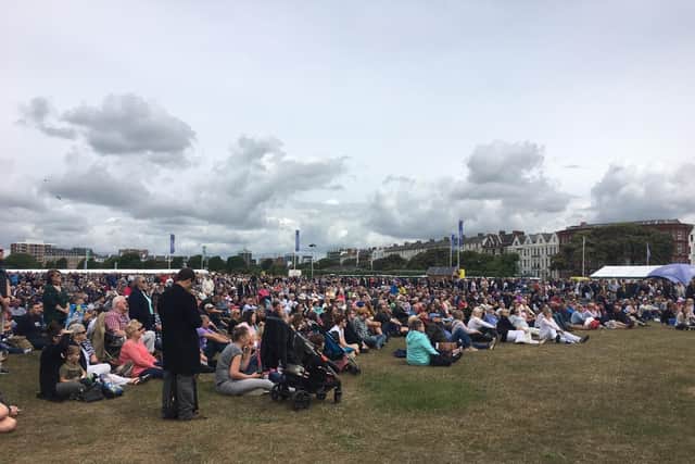 Crowds watch D-Day 75 ceremony on big screen in Southsea