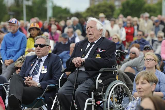 Crowds and veterans enjoy the D-Day celebrations on Southsea Common.
Picture: Ian Hargreaves  (050619-7)