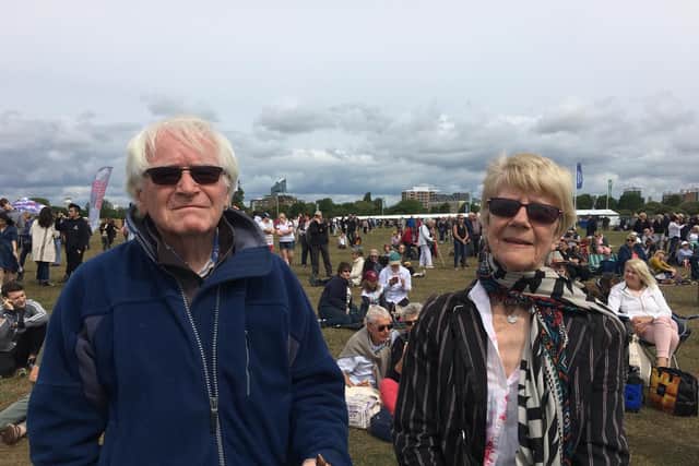 Brendan and Janet O'Malley from Southsea at the D-Day 75 commemorations