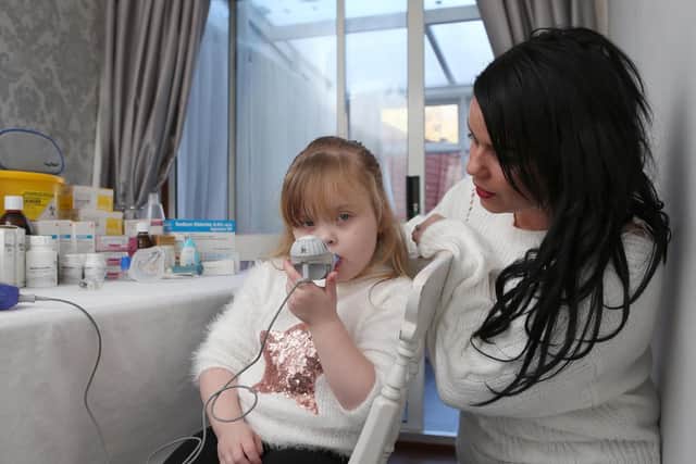 Ivy Weir with her mother, Gemma. Picture : Habibur Rahman
