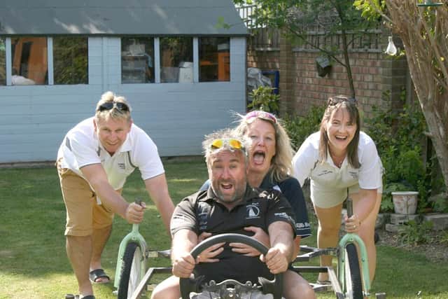 Alex and Paula took part in the Red Bull Soapbox Race alongside Russell and Lisa Harding in 2017