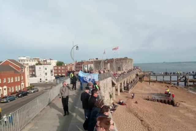 Crowds line up to pay tribute as the veterans once again depart for Normandy.
