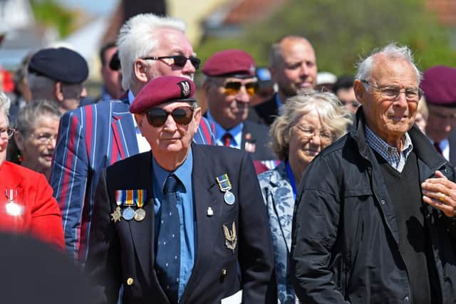 HRH The Duke of Gloucester was present at 'The COPP Memorial' on the seafront at Hayling Island at the invitation of Robin Walton who had planned the memorial over many years. Picture: Malcolm Wells (190606-9268)