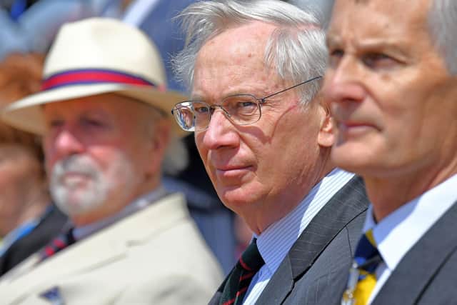 HRH The Duke of Gloucester was present at 'The COPP Memorial' on the seafront at Hayling Island at the invitation of Robin Walton who had planned the memorial over many years. Picture: Malcolm Wells (190606-9232)