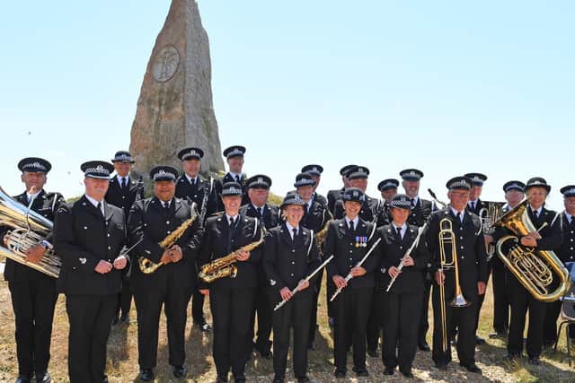 HRH The Duke of Gloucester was present at 'The COPP Memorial' on the seafront at Hayling Island at the invitation of Robin Walton who had planned the memorial over many years. Picture: Malcolm Wells (190606-1932)