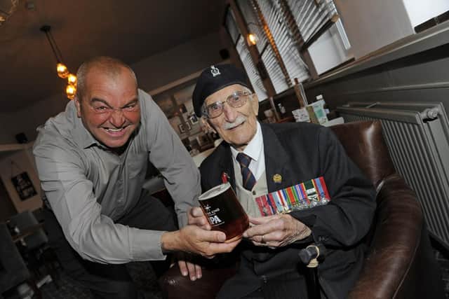 D-Day veteran John Jenkins opens the newly refurbished Good Companion public house in Milton Picture: Ian Hargreaves (070619-2)