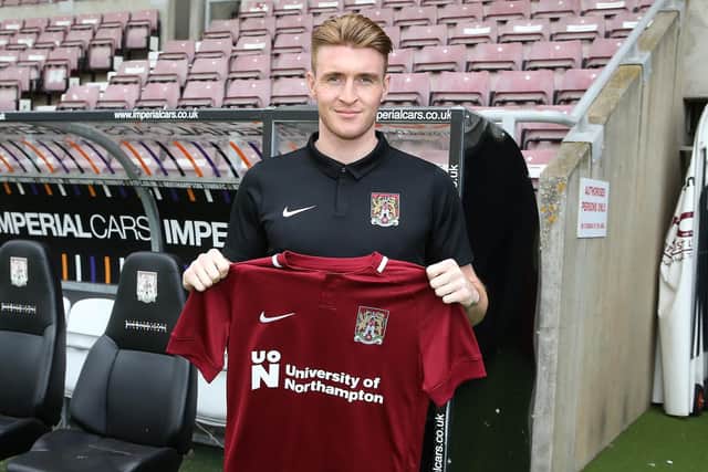The 25-year-old midfielder has left MK Dons to join Northampton on a two-year contract