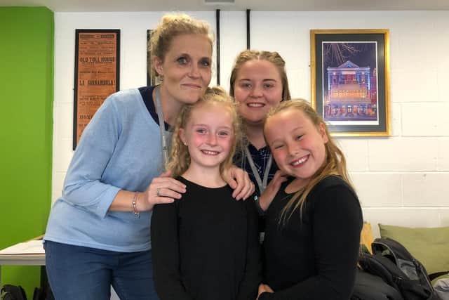 From left, Highbury Primary headteacher's PA Sarah Marsh, her daughter Phoebe Arthur, Sophie Dulake and Maisy Wallace. Picture: Byron Melton