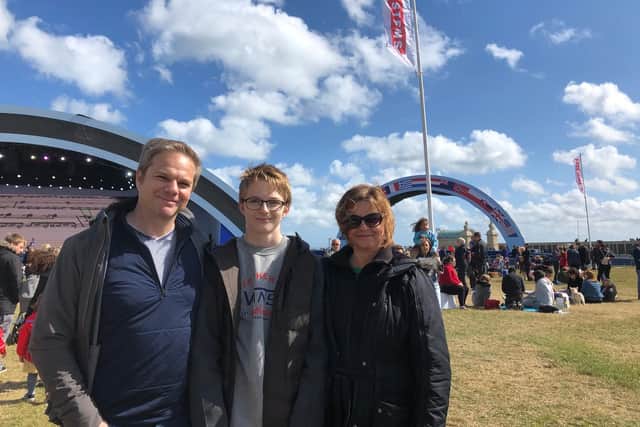 Scott, Josh and Steph Parker, from Clanfield