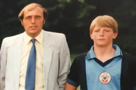 Southampton youth coach Bob Higgins with Lee Smith in 1984.