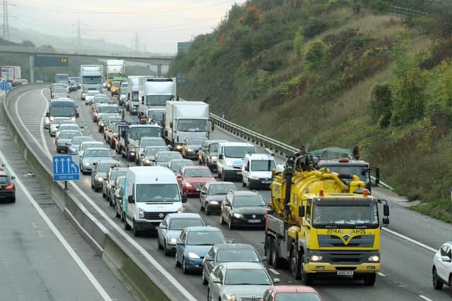Queuing traffic on the M27 between Fareham and Portsmouth
Picture: Paul Jacobs (142959-1)