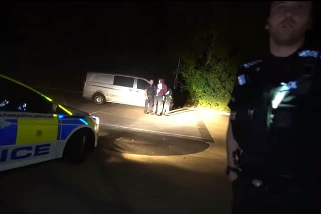 YouTube prankster Lee Marshall, 34, who goes by the name DiscoBoy on the streaming site has been convicted of assault by beating against an Asda supermarket night manager.
Pictured: Police arresting Lee Marshall