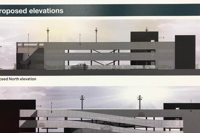 Artist's impression of the three-storey car park that would replace the current car park for Wellington Way if planning goes ahead