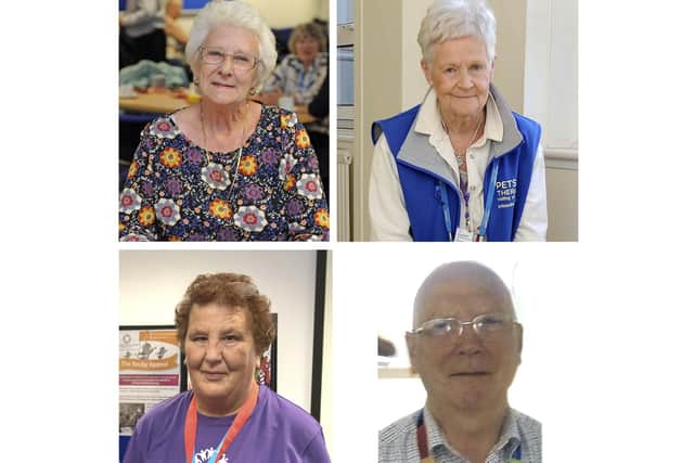 Volunteers Carole Weeks, Frankie North, Sally Sines and Bill Ware