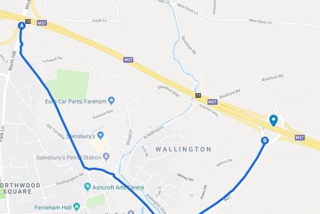 Diversion from  Junction 10 to Junction 11. Picture: Highways England/Google