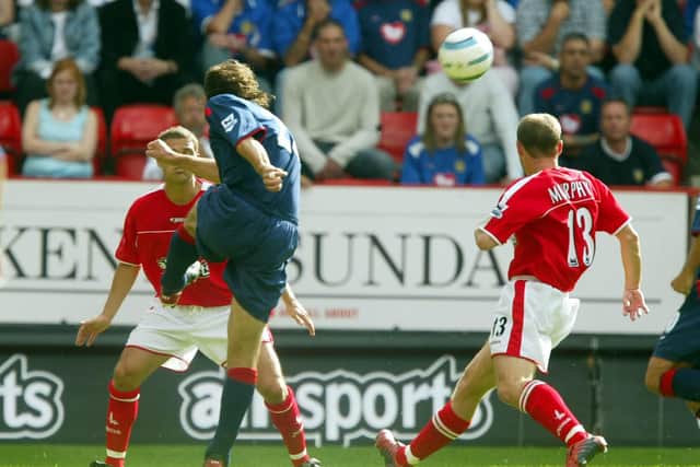 Patrik Berger's flick and volley on the turn at The Valley never gets tired.