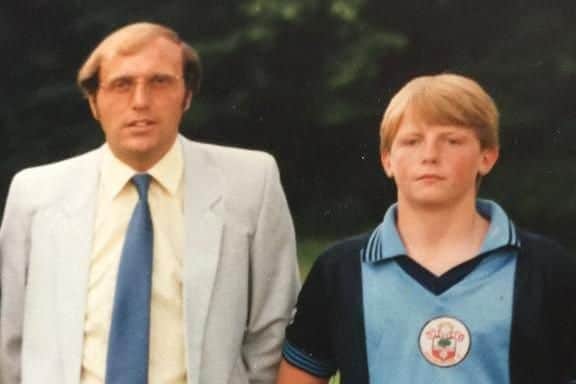 Southampton youth coach Bob Higgins with Lee Smith in 1984
