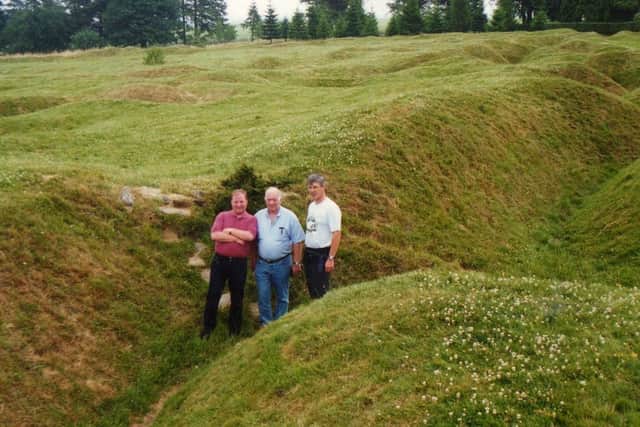 Battlefield trenches, Newfoundland Park on the Western Front.