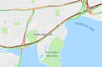 There are delays on the A27 this afternoon. Picture: Google Traffic