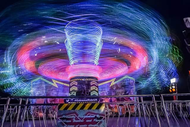 Southsea fairground long exposure 30 seconds by Neil Harris.