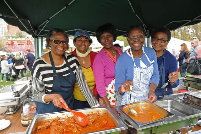 From left, Lele Jones, Ayu Kifle, Liz Collins, Honorine MacDonald and Marie Costa from The African Womens Forum. Picture: Ian Hargreaves  (150830-9)