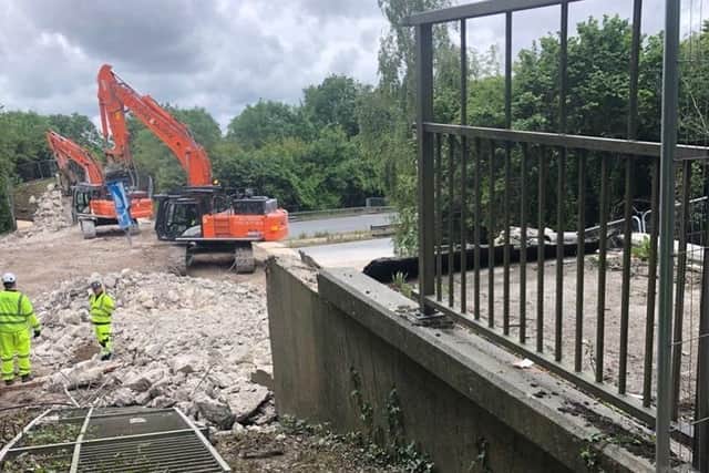 The Fareham North bridge is being demolished by Highways England on June 15. The agency has shut the M27 between Junction 9 for Whiteley and Junction 11 for Fareham. Picture: Highways England