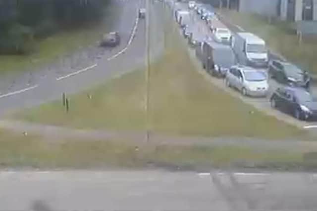 Severe delays remain eastbound between Segensworth, Titchfield and Fareham. The M27 is shut between junctions 9 and 11. Picture: ROMANSE