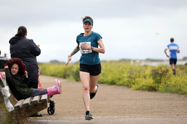 Nicky Thomas finished first female in the 5k and was in the Gosport Golden Mile. Picture: Chris Moorhouse