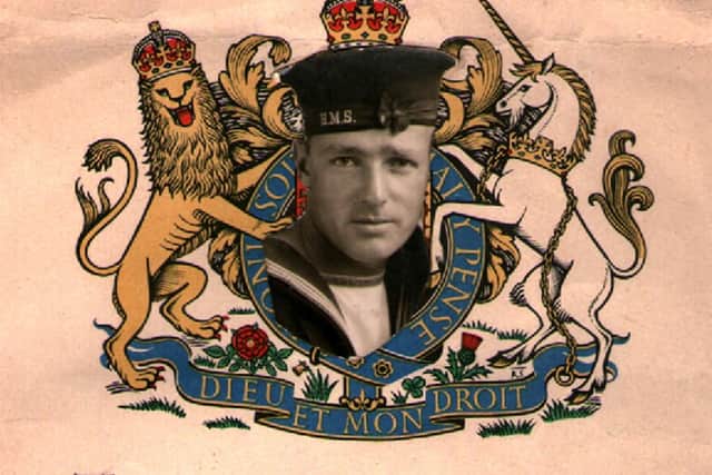 A memorial scroll issued to Herberts wife after the war.