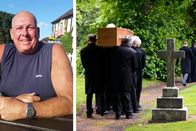 Steve Dymond's funeral was held at Kingston Cemetery in Portsmouth. Picture: Jordan Pettitt/Solent News & Photo Agency