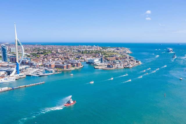 An aerial view of Portsmouth Harbour. Picture: Shaun Roster (shaunroster.com)