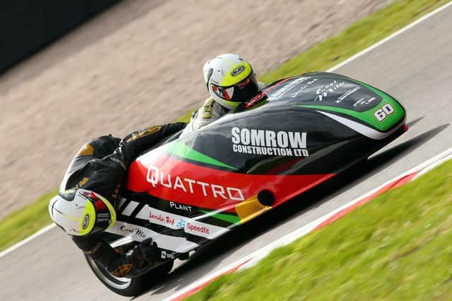 Quattro Plant JG Speedfit Kawasaki sidecar team. Ben Holland, from Havant, and Lee Watson from Essex