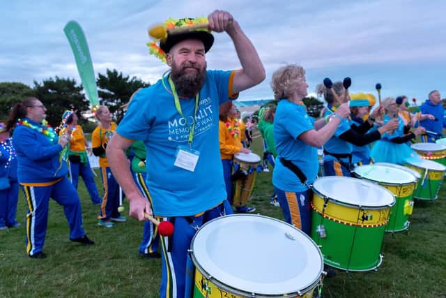 Moonlit Memories Walk 2019 for Rowans Hospice along the Seafront and Old Portsmouth - The Big Noise Samba Band provided pre-walk entertainment. Picture: Vernon Nash (150619-008)