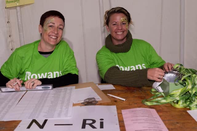 Moonlit Memories Walk 2019 for Rowans Hospice along the Seafront and Old Portsmouth - Volunteers who registered the walkers Sam Willis and Fay Pascoe. Picture: Vernon Nash (150619-004)